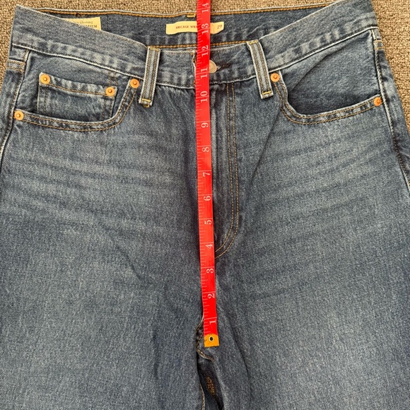 Levi’s Ribcage Wide Leg Premium Denim Size 29 Medium Wash 100% Cotton High Rise - Picture 8 of 10